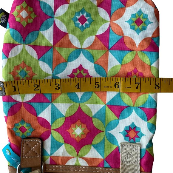 Lily Bloom Mandala Geometric Print Crossbody Multiple Pocket Purse Bag - Picture 5 of 14